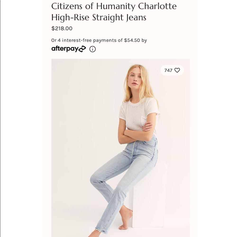 Citizens of Humanity Charlotte High-Rise  Jeans